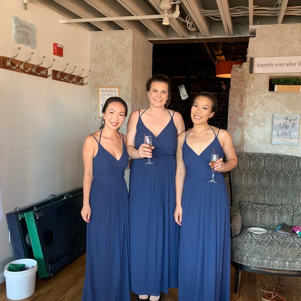 David's Bridal, Size 8, Wrap Bridesmaid Dress
